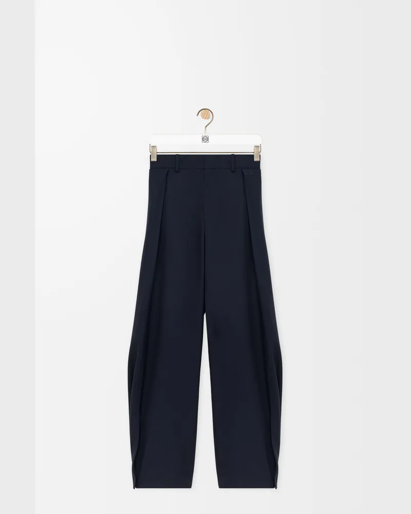 Loewe Trousers In Wool Size Mujer Navy