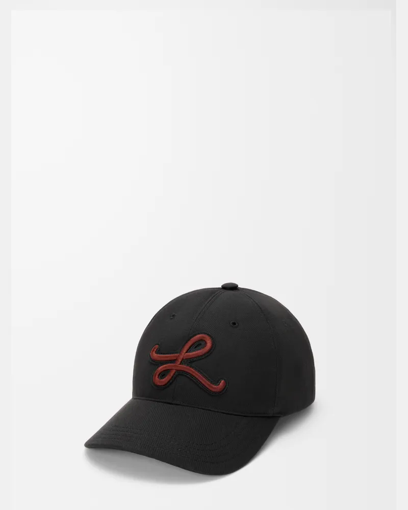 Loewe Patch Cap In Cotton Size Hombre Black