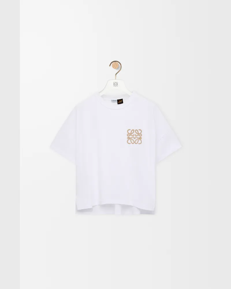 Loewe Boxy Fit T-shirt In Cotton Size Mujer White