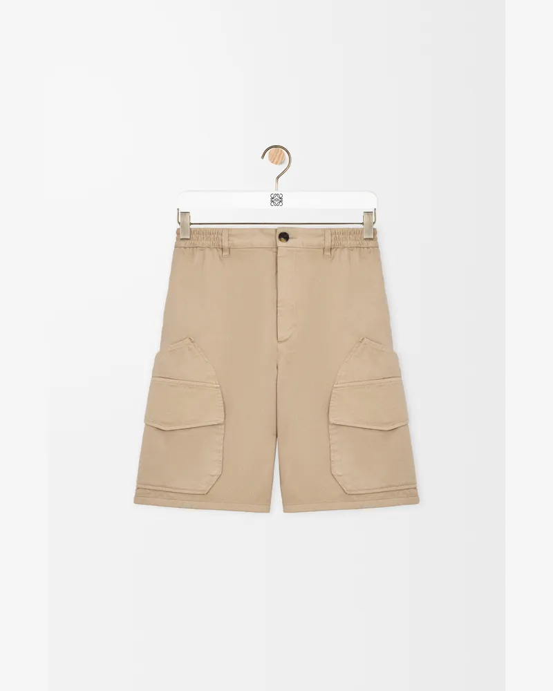 Loewe Cargo Shorts In Cotton Size Hombre Sand