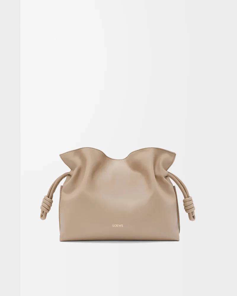 Loewe Medium Flamenco Clutch In Nappa Leather skin Mujer Sand