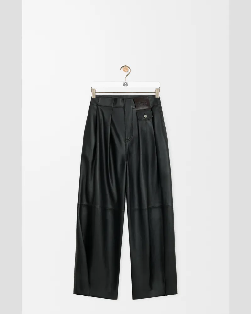 Loewe Trousers In Nappa Lambskin Size Mujer Black