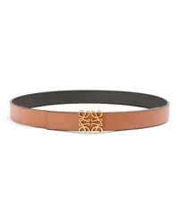 Loewe Luxury Reversible Anagram belt in smooth calfskin Tan