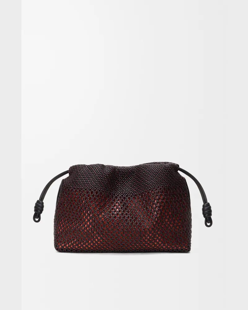 Loewe Medium Flamenco Purse In Woven Nappa Lambskin Mujer Black