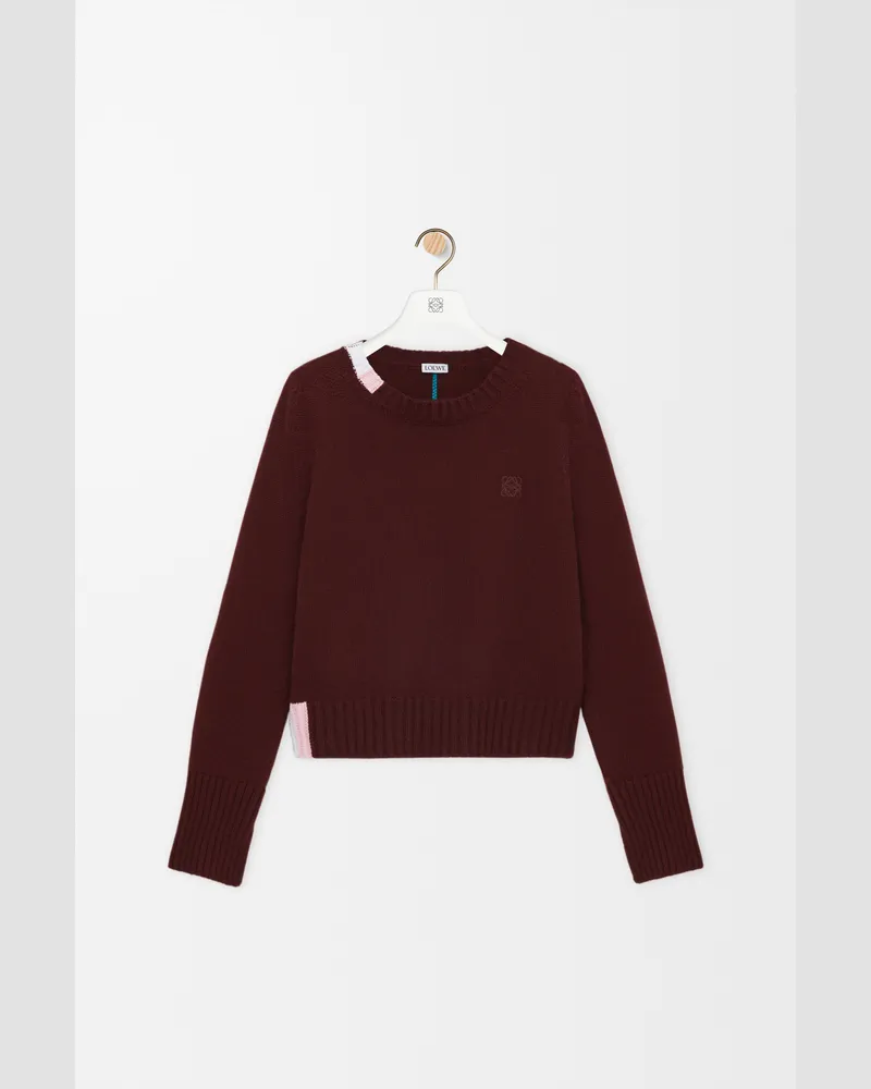 Loewe Sweater In Cashmere Size Mujer Burgundy