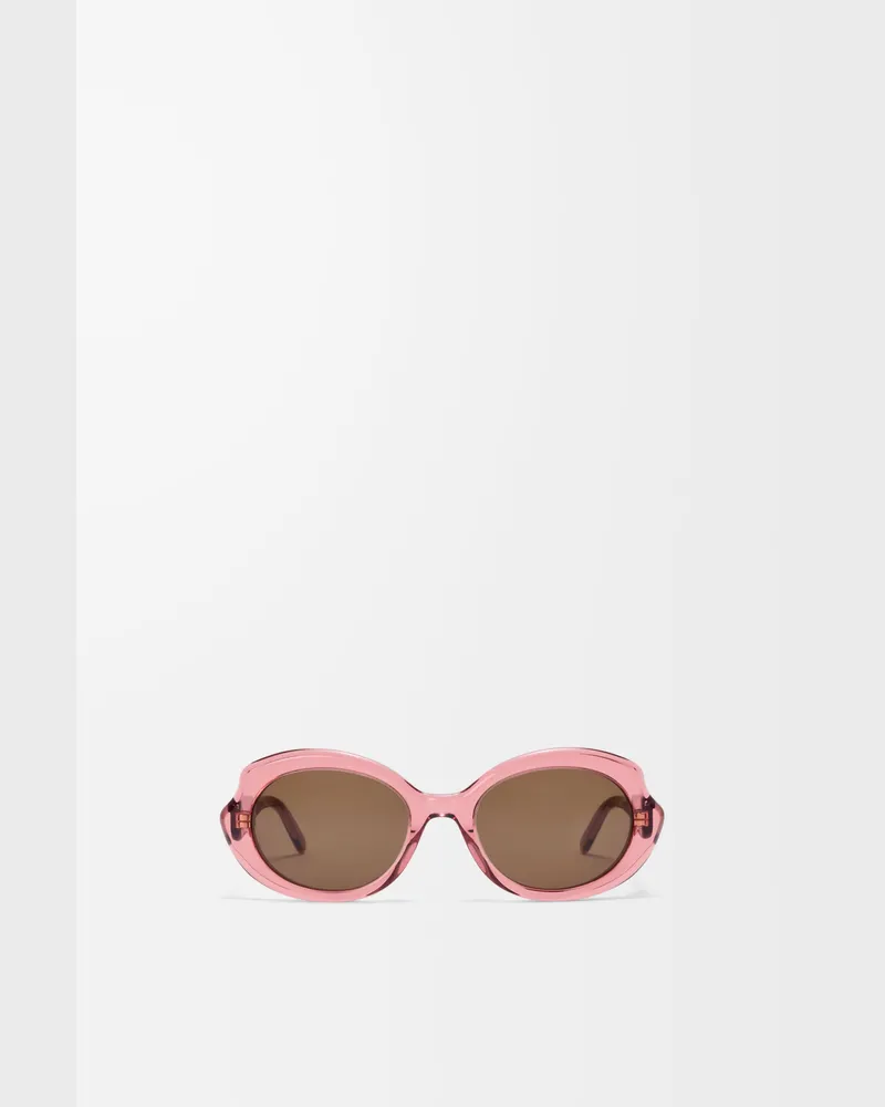 Loewe Mini Oval Slim Sunglasses Mujer Transparent