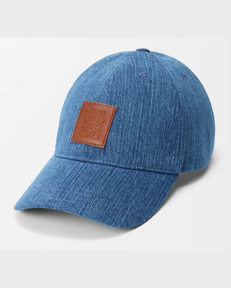 Loewe Patch Cap In Denim Size Hombre Denim