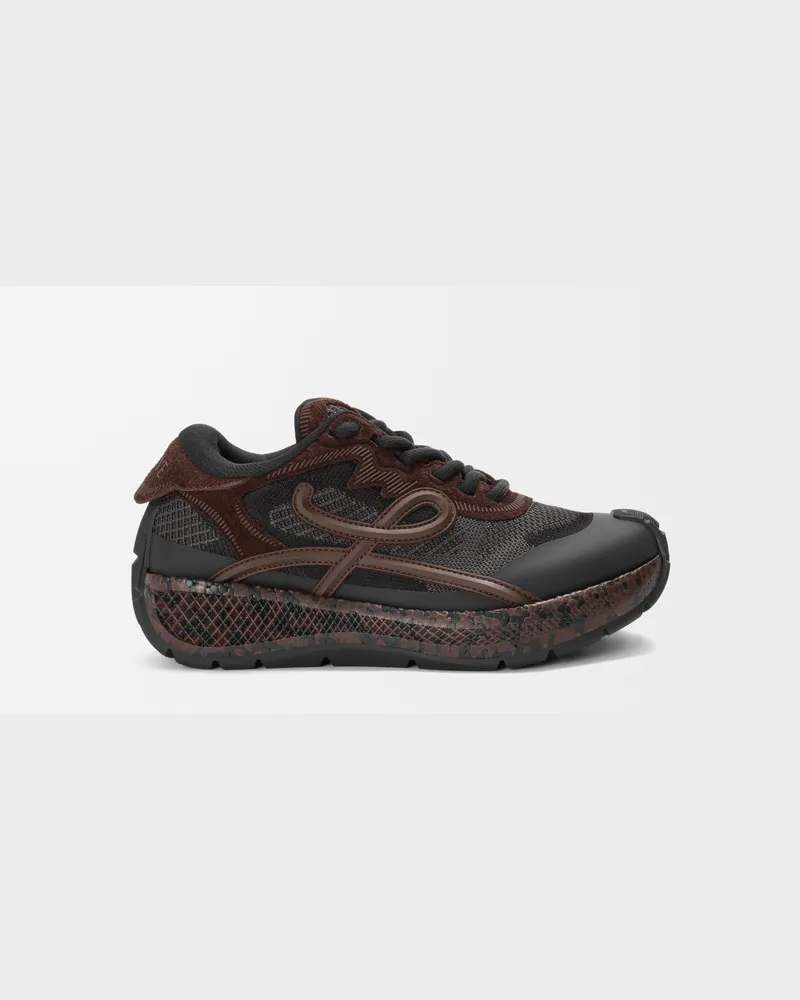 Loewe Pogo Sneaker In Technical Knit And Suede Size Hombre Black