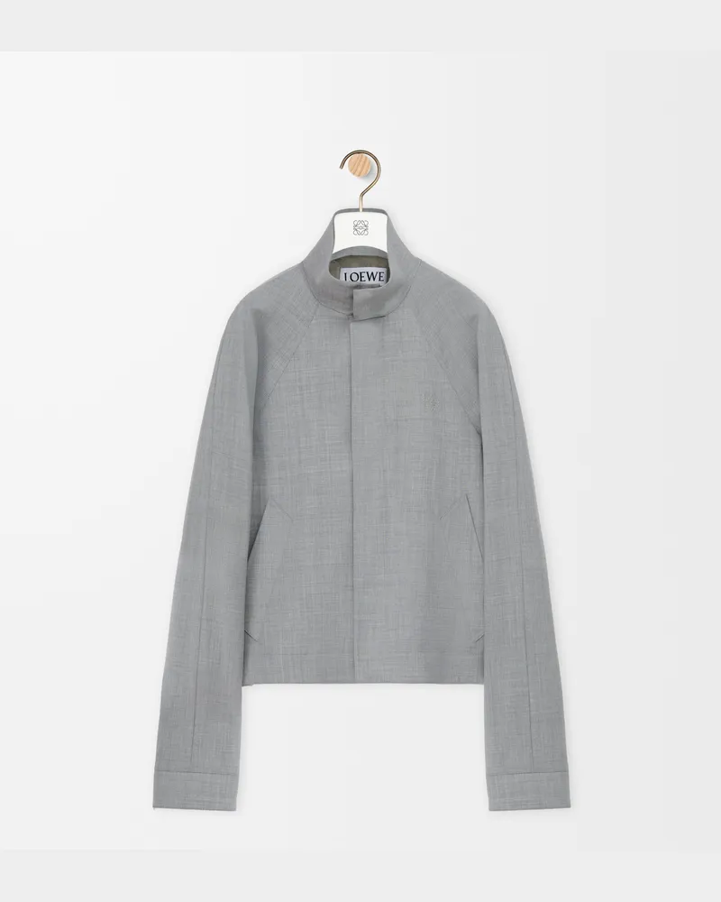 Loewe Zip-up Jacket In Wool Size Hombre Light
