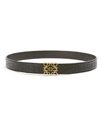 Loewe Luxury Reversible Repeat belt in silk calfskin Black