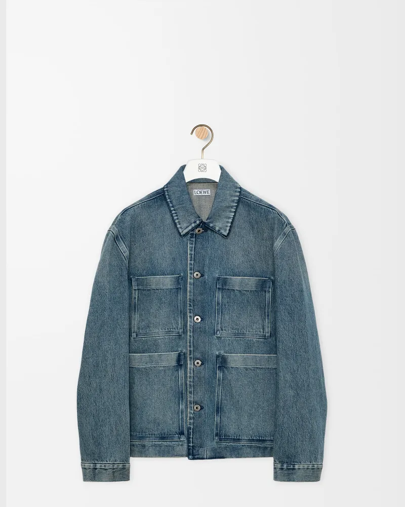 Loewe Workwear Jacket In Denim Size Hombre Denim