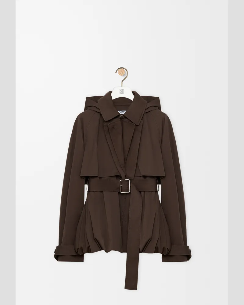 Loewe Jacket In Cotton And Silk Size Mujer Brown