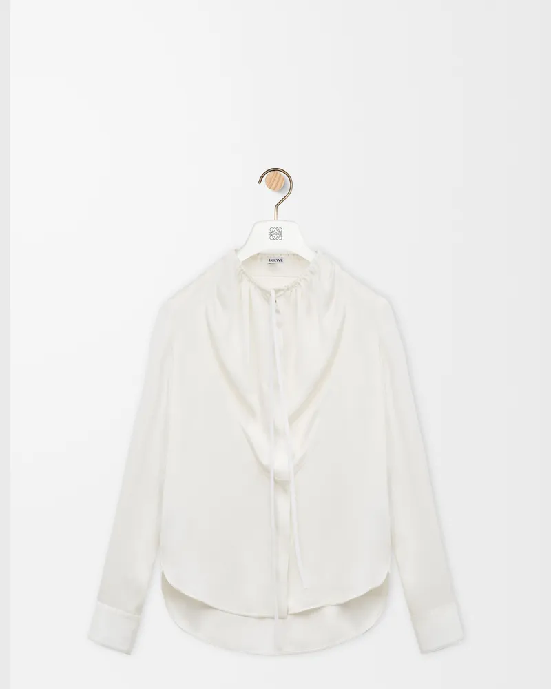 Loewe Blouse In Silk Size Mujer White