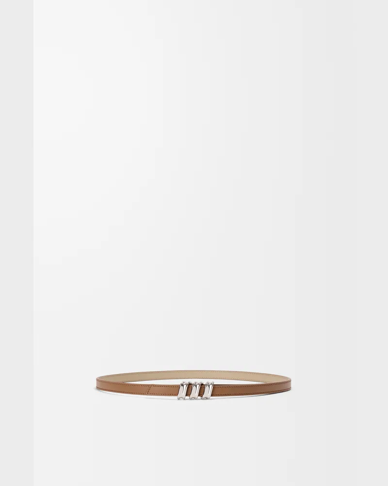 Loewe Reversible Coil Belt In Leather skin Size Mujer Mocha