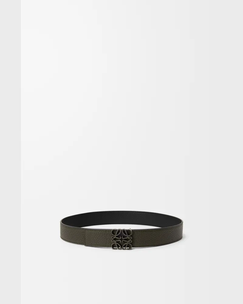 Loewe Reversible Anagram Belt In Supple Grained Leather skin Size Hombre Dark