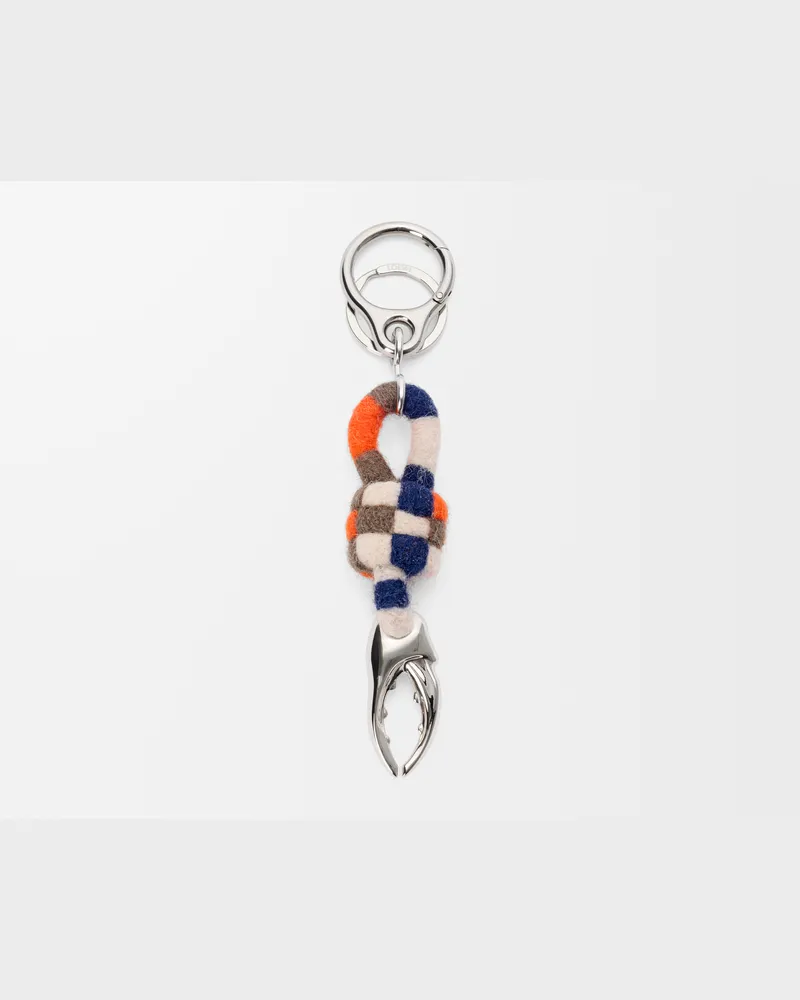 Loewe Knot Claw Charm In Felt Mujer Blue