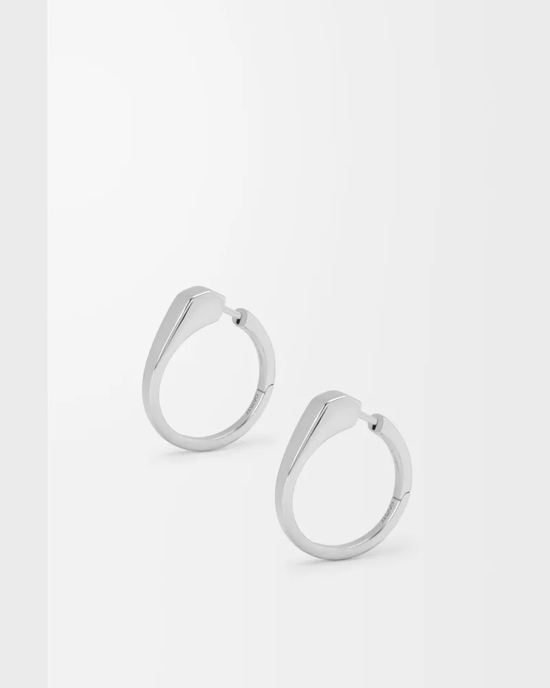 Loewe Stirrup Earrings In Sterling Silver Mujer Silver