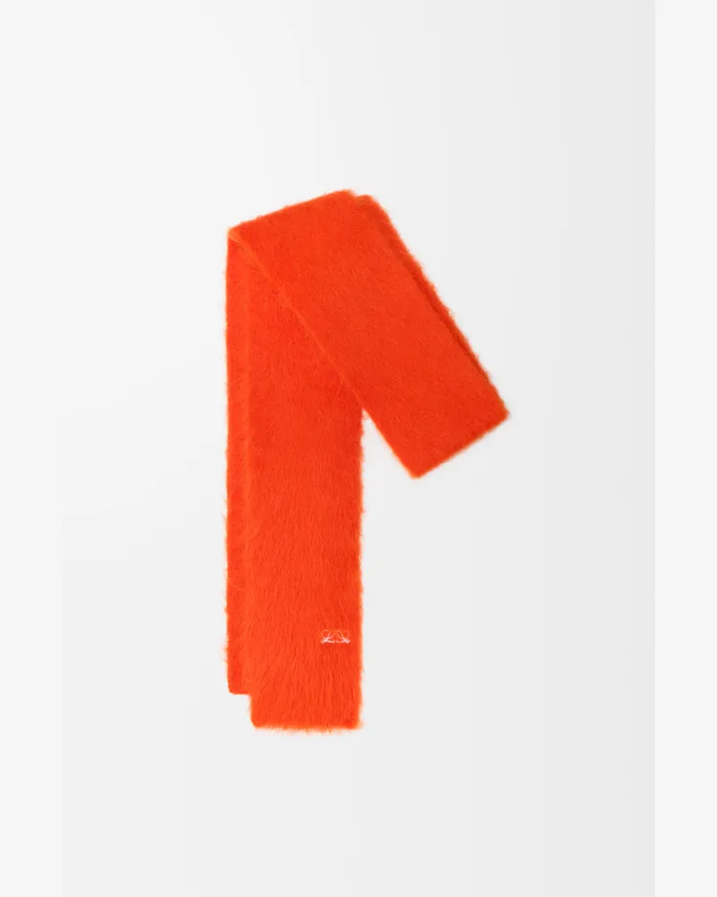 Loewe Scarf In Alpaca Blend Mujer Orange