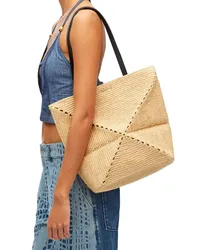 Loewe Luxury Puzzle Fold Tote in raffia Natural