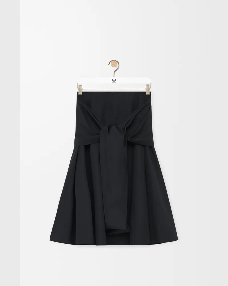 Loewe Wrap Skirt In Cotton Size Mujer Black