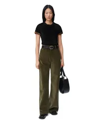 Loewe Luxury Top in suede calfskin Black