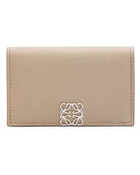 Loewe Luxury Anagram business cardholder in pebble grain calfskin Sand