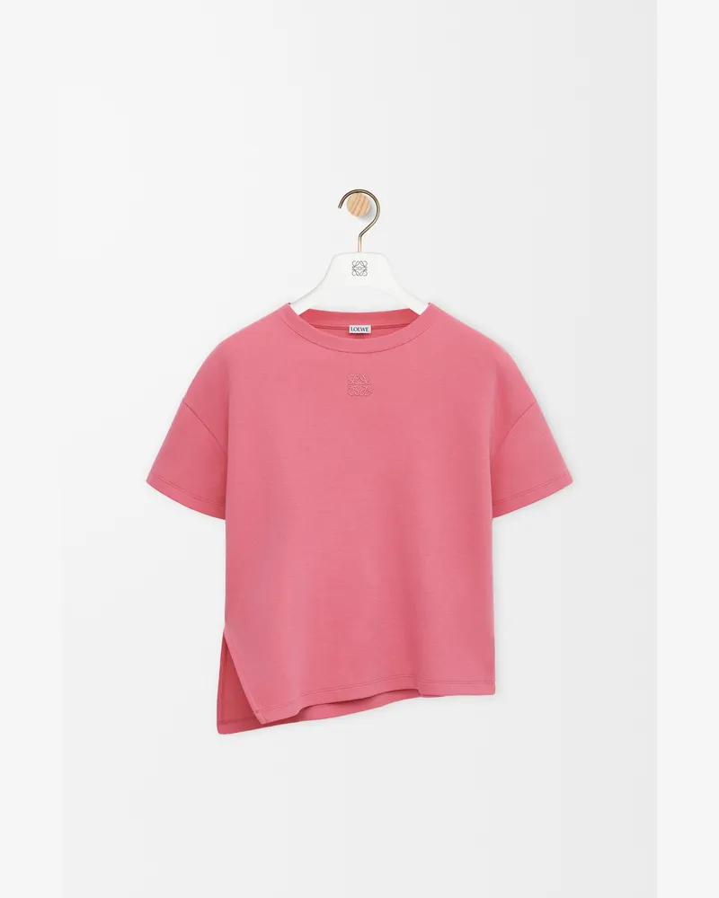 Loewe Asymmetric T-shirt In Cotton Blend Size Mujer Bright