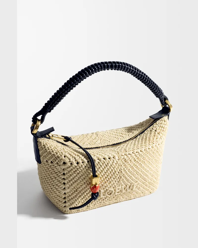 Loewe Cala Mini Bag In Leather skin And Raffia Mujer Natural