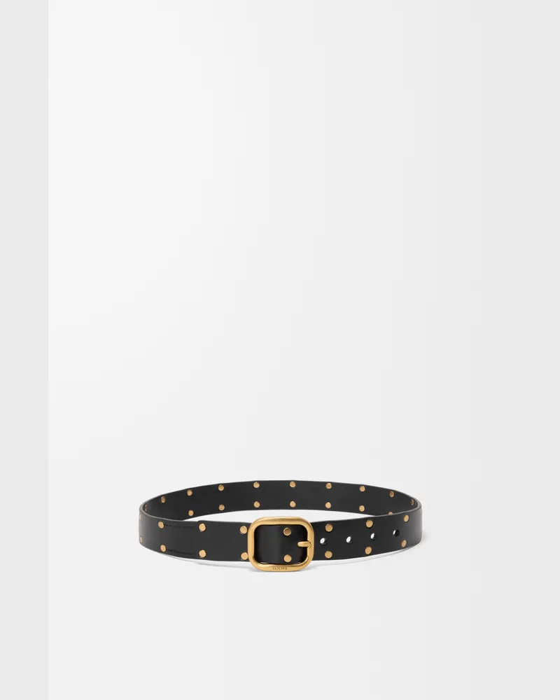 Loewe Rounded Soft Belt In Leather skin Size Mujer Black