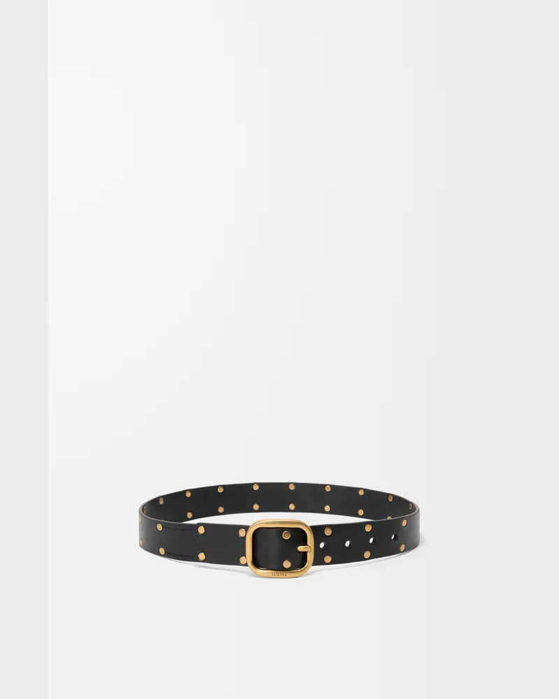 Loewe Rounded Soft Belt In Leather skin Size Mujer Black