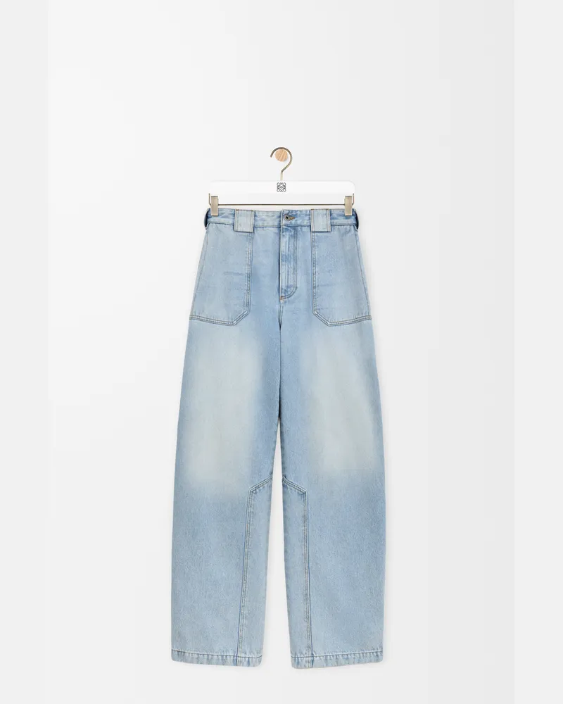 Loewe Trousers In Denim Size Hombre Washed