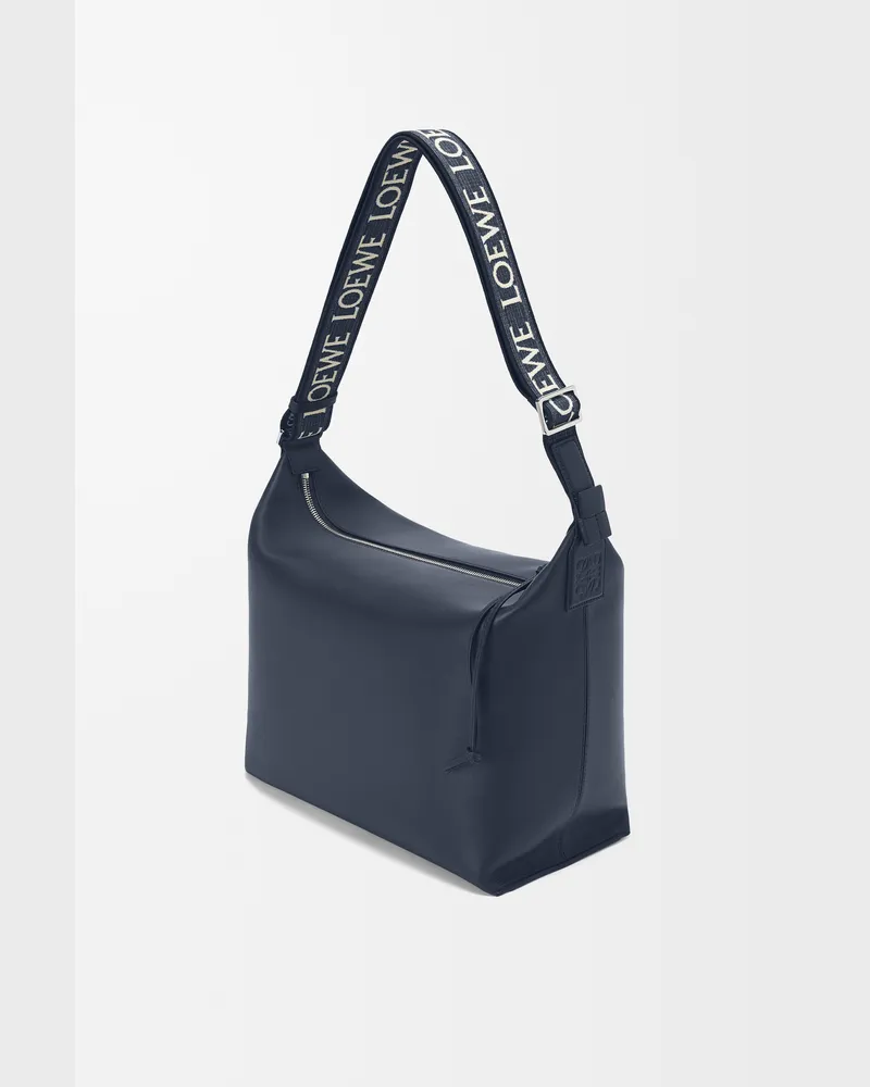Loewe Cubi Crossbody Bag In Supple Leather skin And Jacquard Hombre Deep