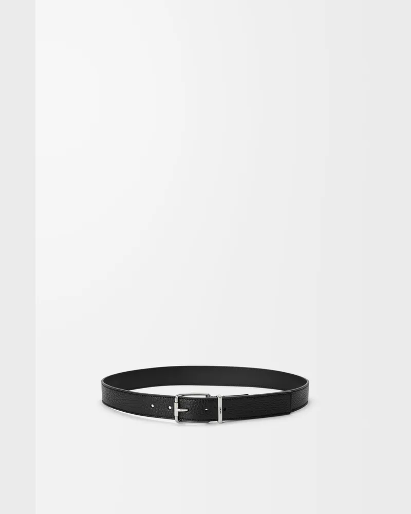 Loewe Essential Belt In Supple Grained Leather skin Size Hombre Black