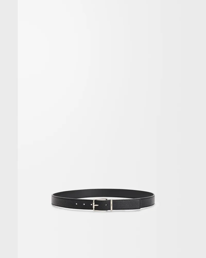 Loewe Essential Belt In Supple Grained Leather skin Size Hombre Black