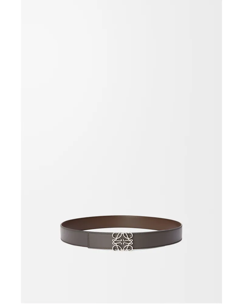 Loewe Reversible Anagram Belt In Leather skin Size Hombre Dark