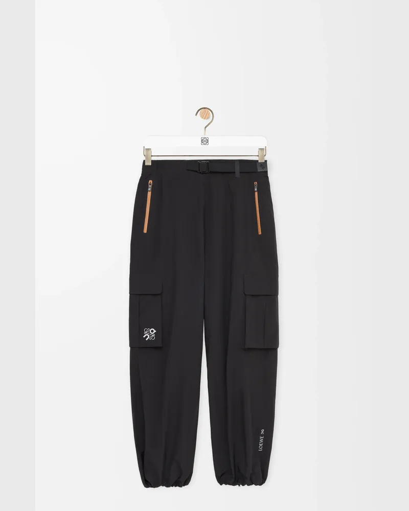 Loewe Cargo Trousers In Technical Shell Size Hombre Black