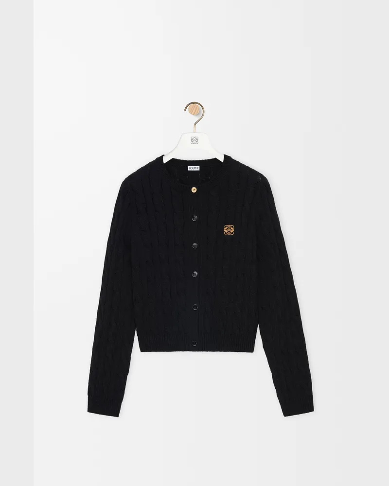 Loewe Cardigan In Cotton Size Mujer Black