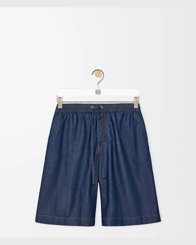 Loewe Shorts In Cotton Size Hombre Denim