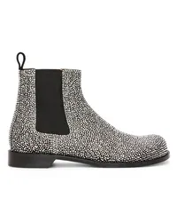 Loewe Luxury Campo Chelsea boot in calf suede and allover rhinestones Black