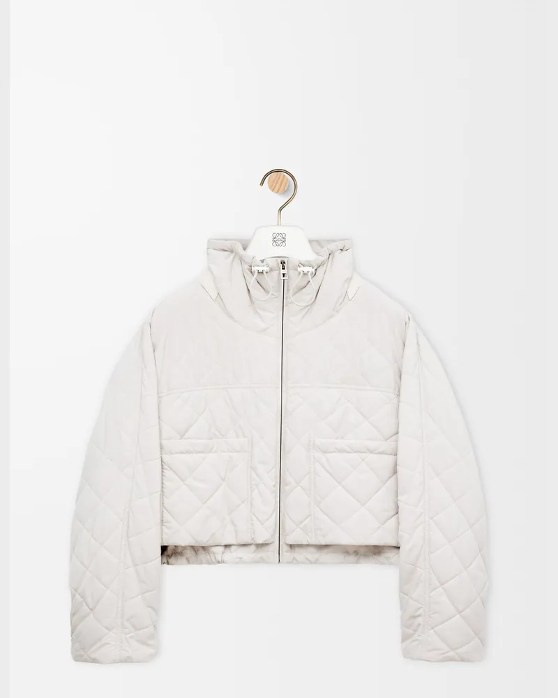 Loewe Padded Jacket In Technical Shell Size Mujer Ecru