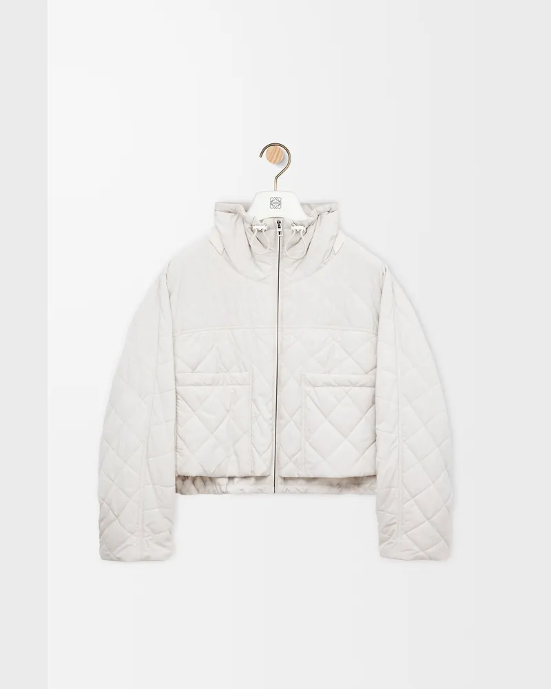 Loewe Padded Jacket In Technical Shell Size Mujer Ecru