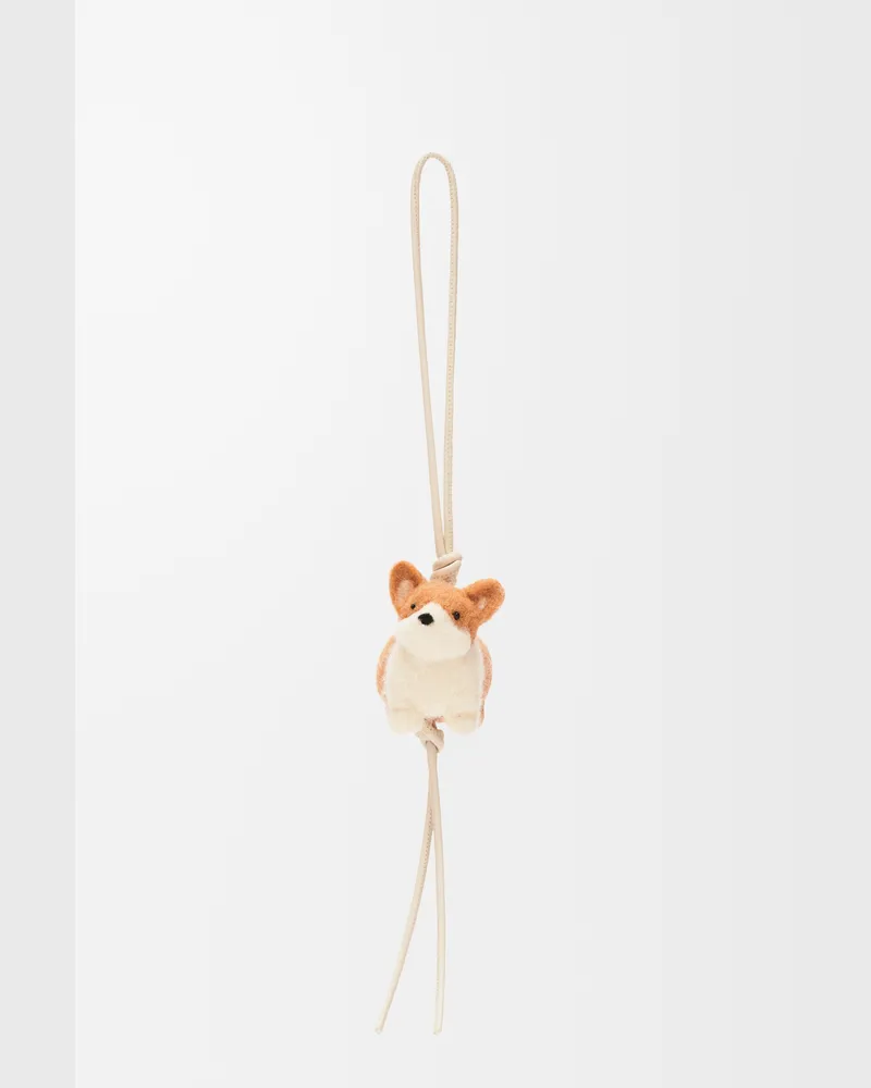 Loewe Corgi Charm In Felt And Leather skin Mujer Soft