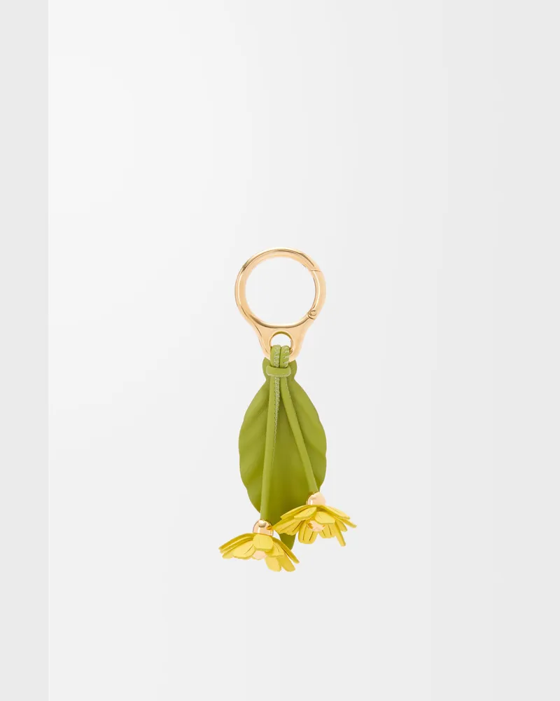 Loewe Chamomille Flower Charm In Leather skin Mujer Yellow