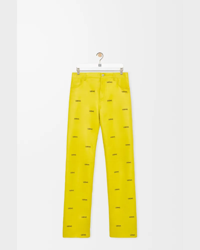 Loewe Trousers In Nappa Lambskin Size Hombre Yellow
