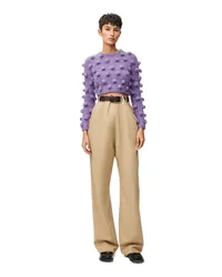 Loewe Luxury Cropped sweater in alpaca blend Purple