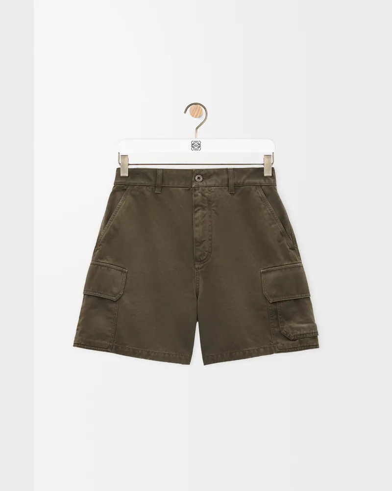 Loewe Cargo Shorts In Cotton Size Hombre Khaki