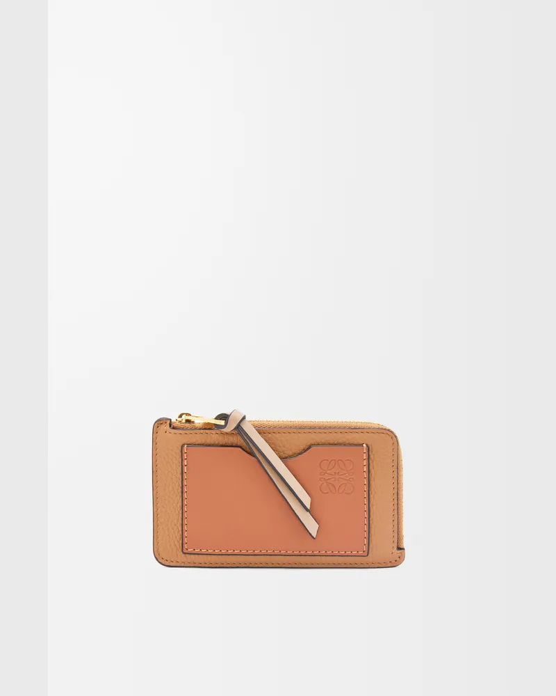 Loewe Coin Cardholder In Soft Grained Leather skin Mujer Toffee