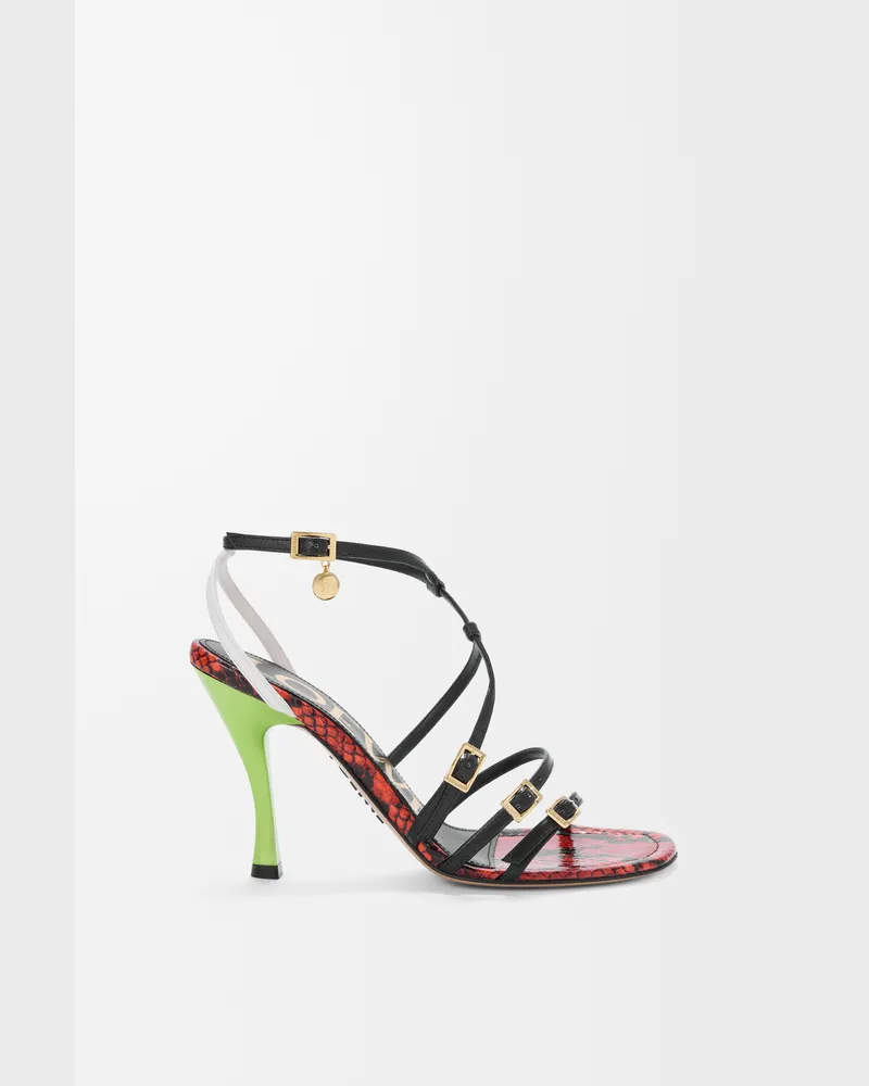 Loewe New Comic Sandal In Mixed Leather Size Mujer Multicolor