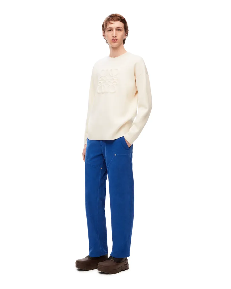 Loewe Luxury Anagram sweater in wool White