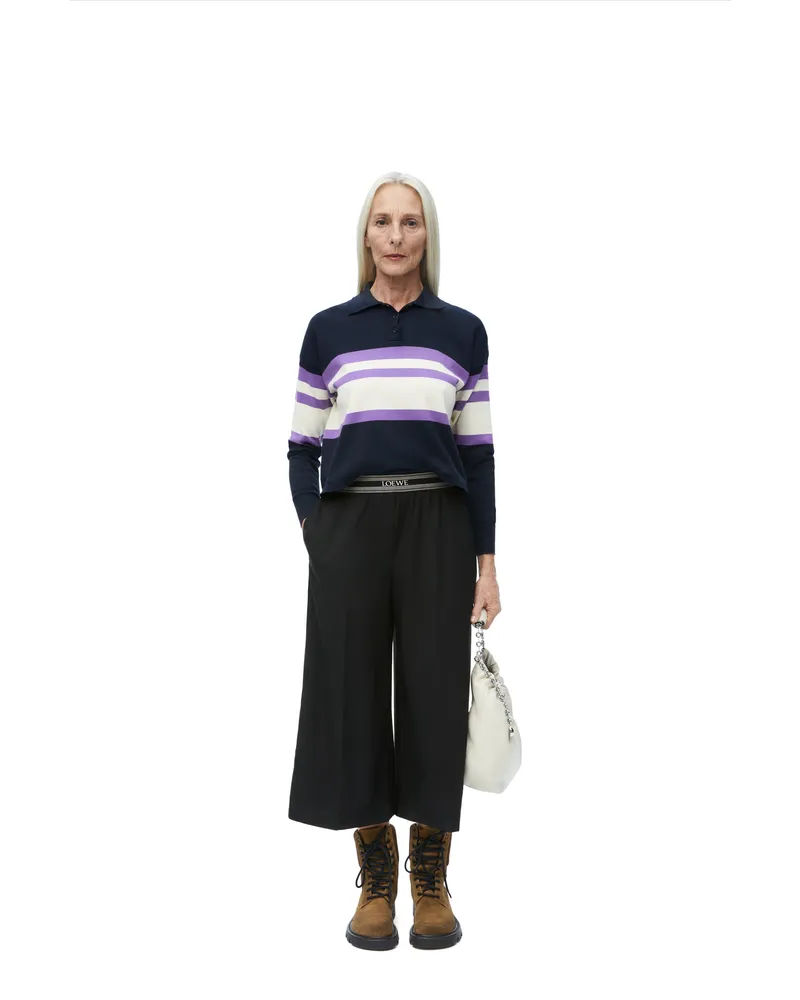 Loewe Luxury Cropped trousers in wool Black